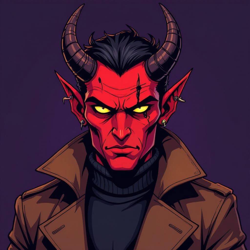 Demon Avatar in NFT Comic Style
