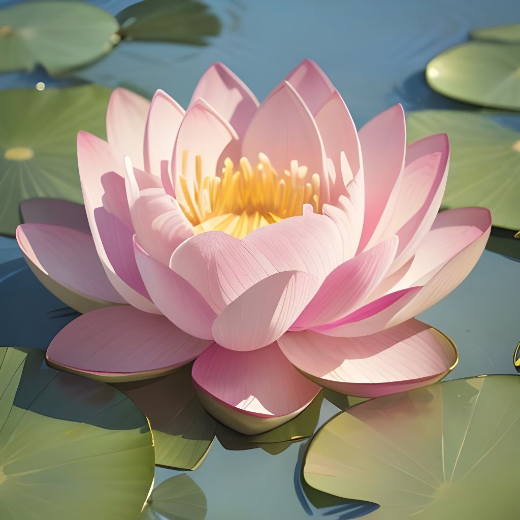 Delicate Pink Lotus Flower