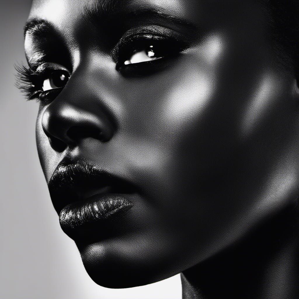 Striking Close-Up Portrait of a Black Beauty