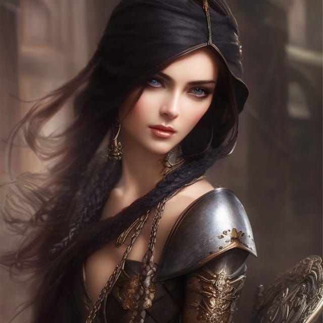 Stunning Medieval Woman in Fantasy Art Style