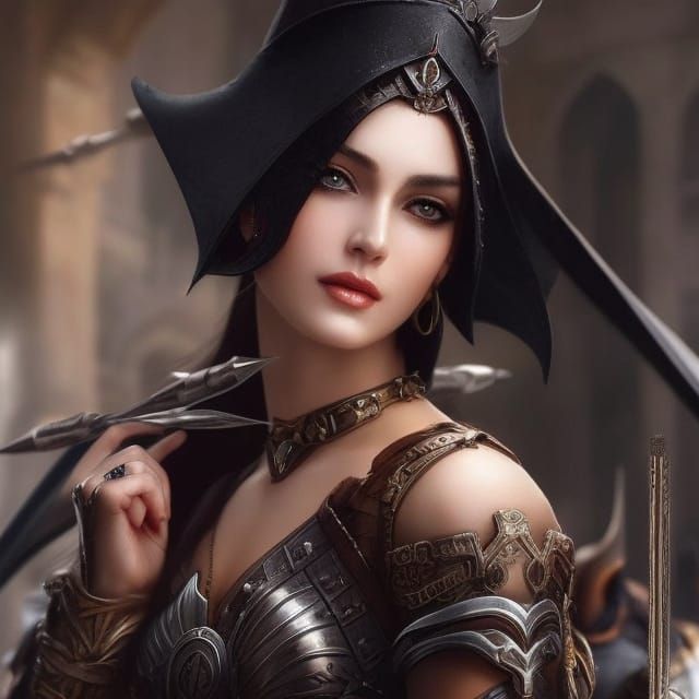Beautiful Medieval Woman in Fantasy Art Style