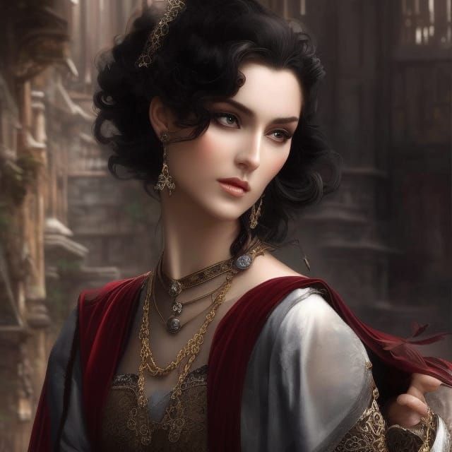 Medieval Beauty in a Fantasy Art Style