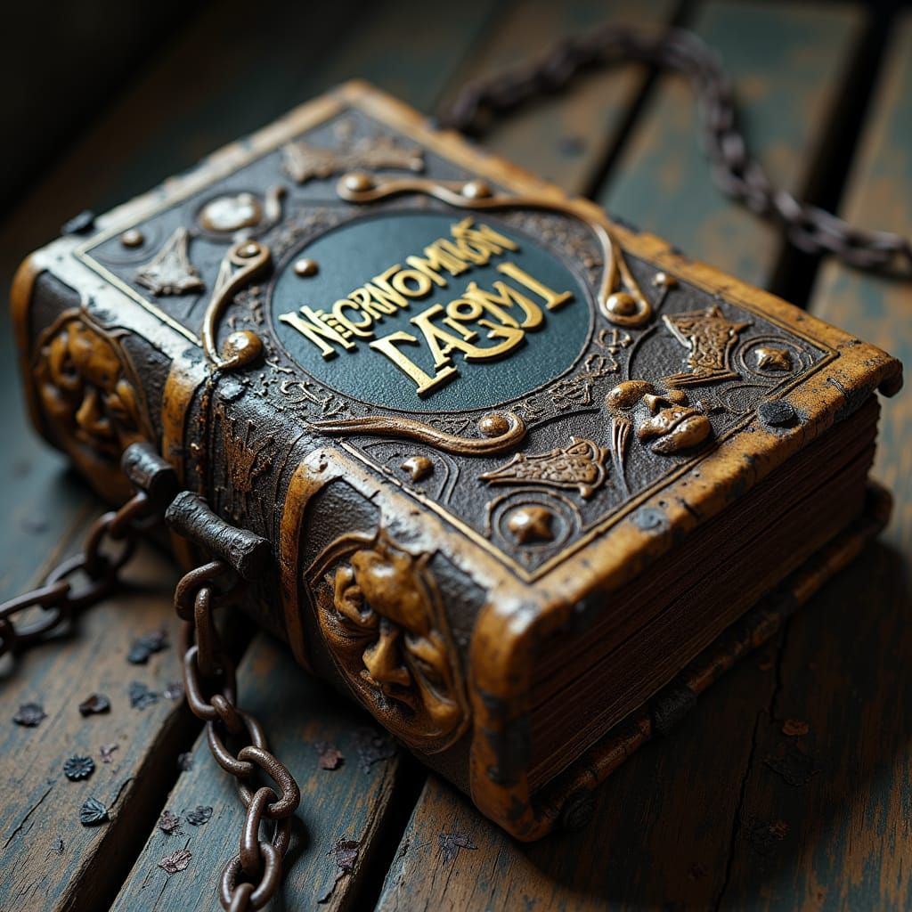 Mysterious Necronomicon Bound in Human Skin