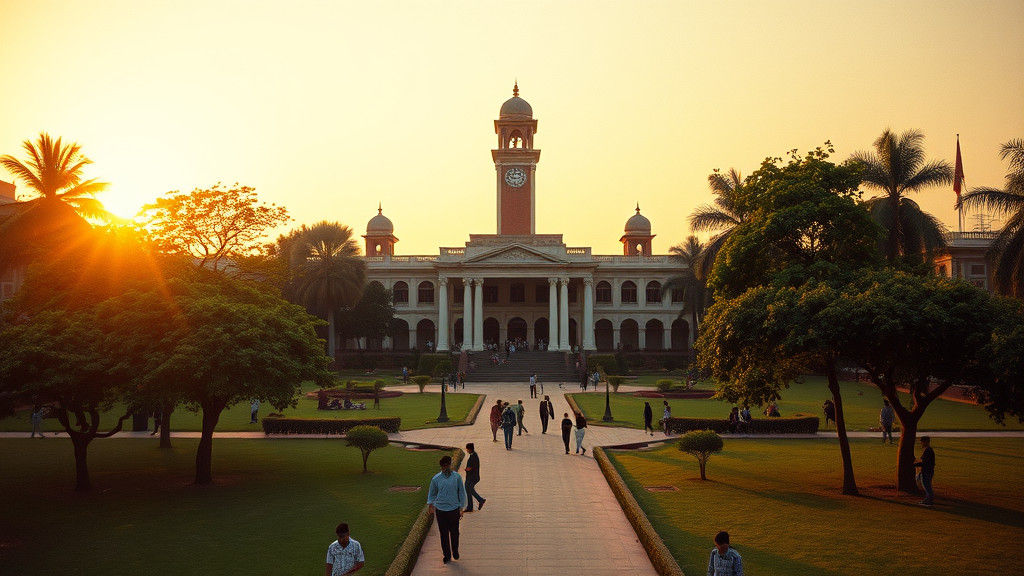 Aligarh Muslim University at Sunset: A Cinematic Vision