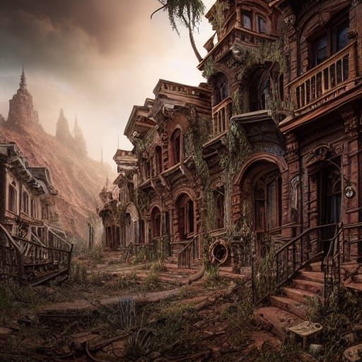 Abandoned Mining Town in Rococo Style