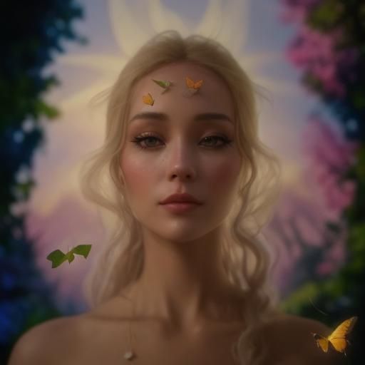 Hyper Realistic Woman in a Surreal Dreamscape