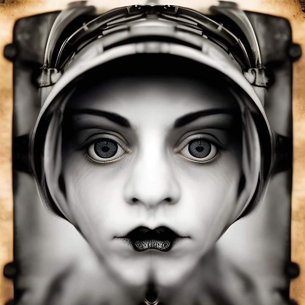 Steampunk Portrait: Red-Haired Perfectionist in Shadow Light