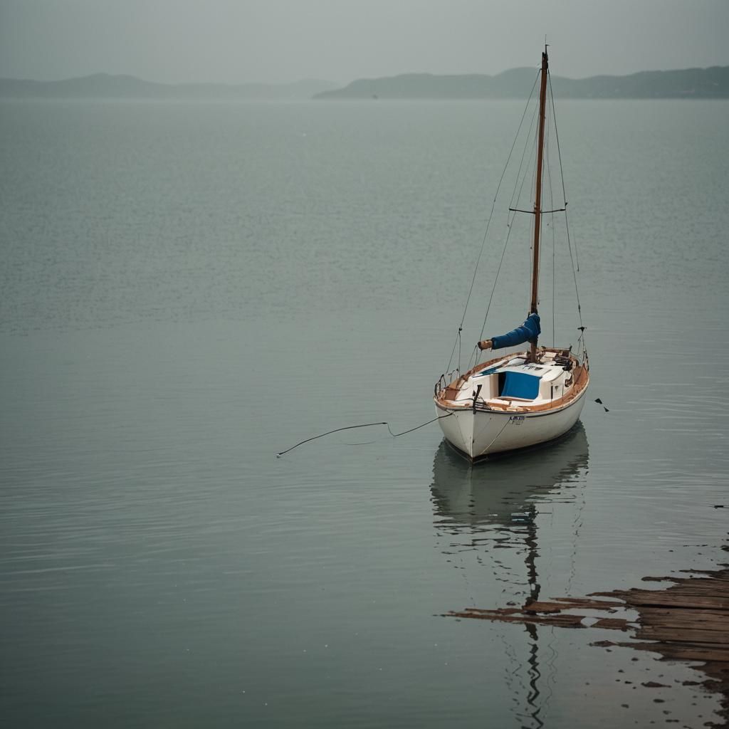 Rainy Evening: Mediterranean Seascape Photography