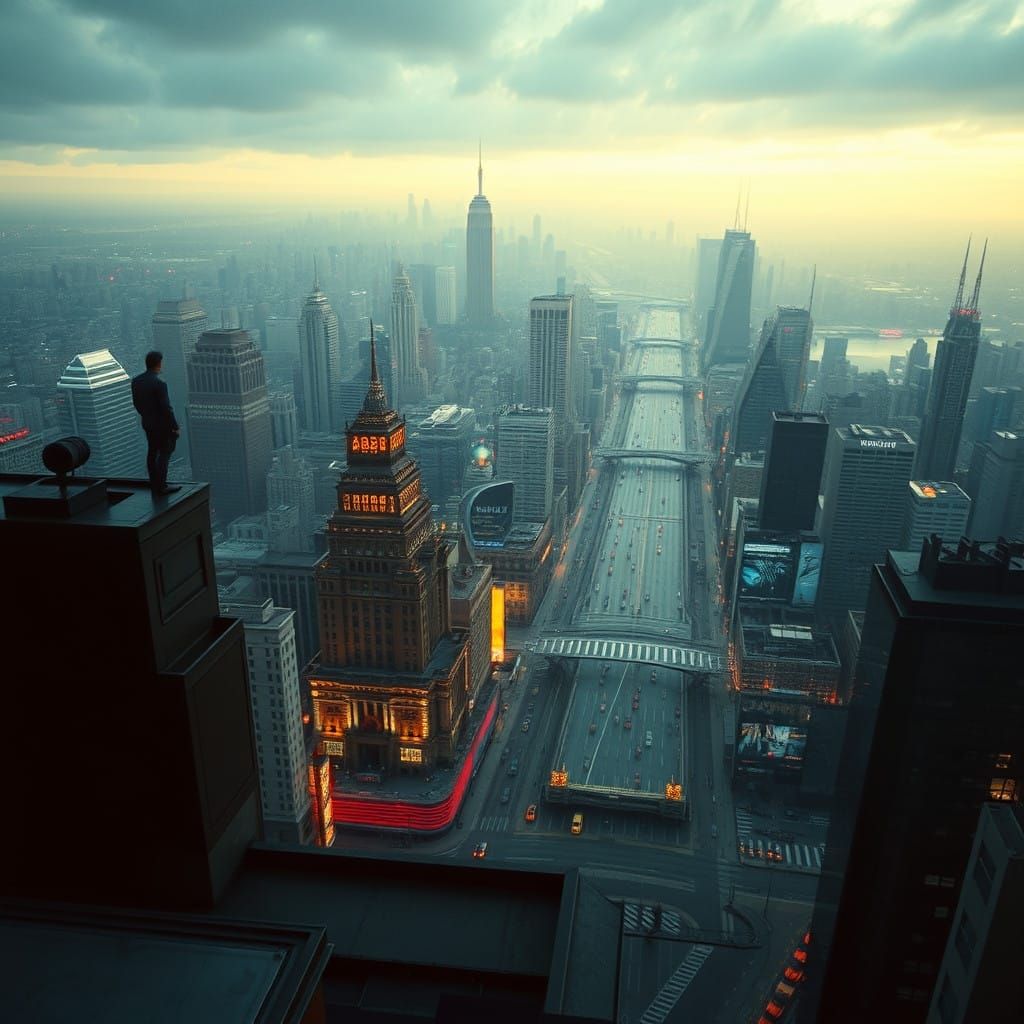 Epic Cityscape at Golden Hour