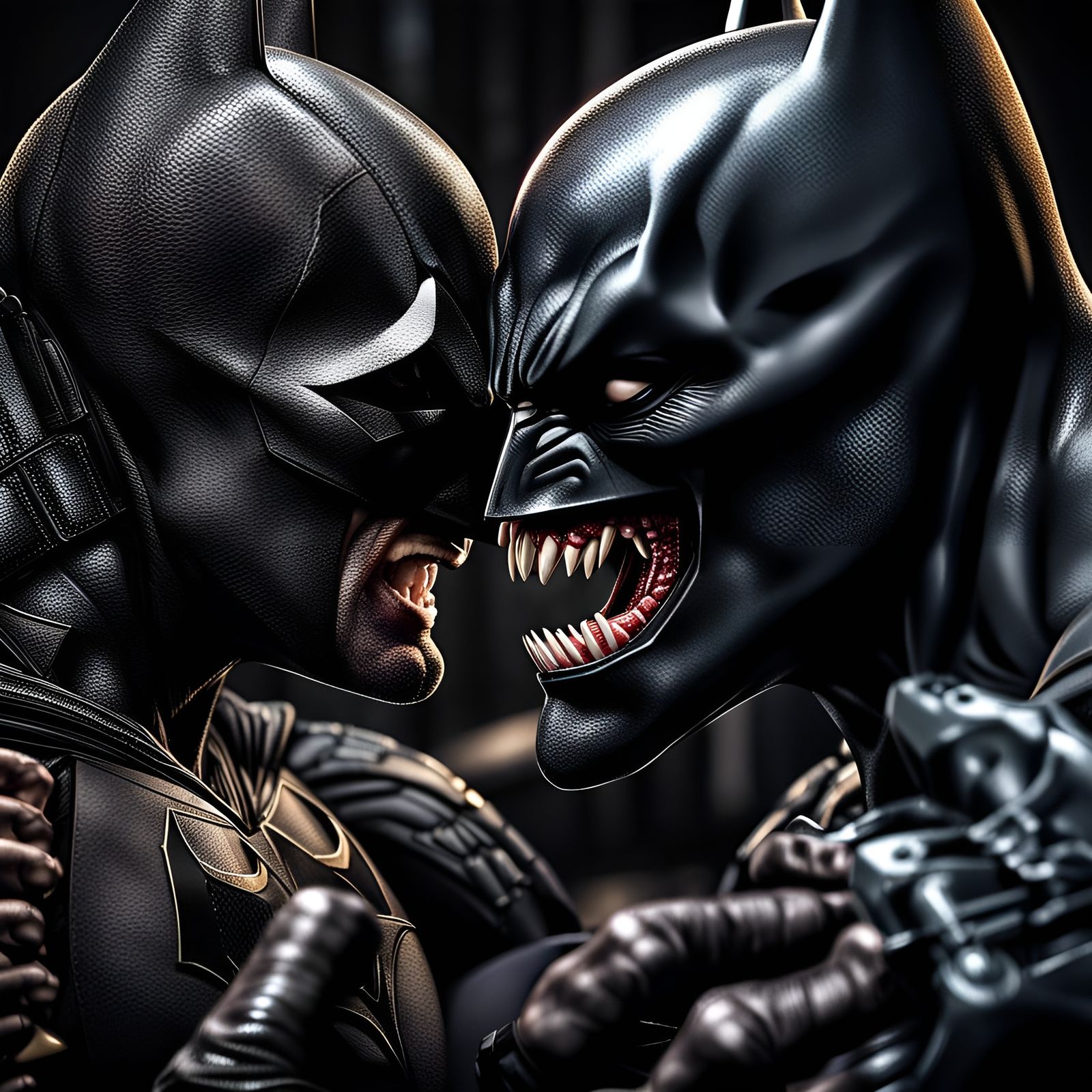 Batman Punches Venom: Hyperrealistic Cinematic Fight