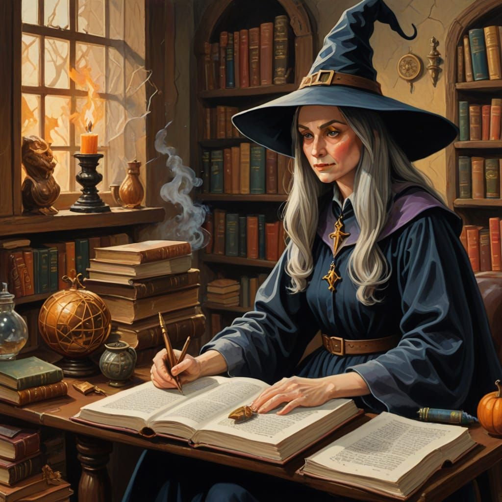 Magical Scholars in Gouache