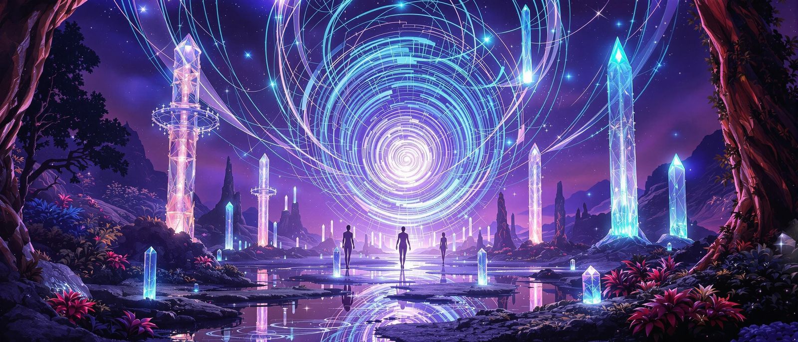 Multidimensional Realms in Vibrant Iridescence