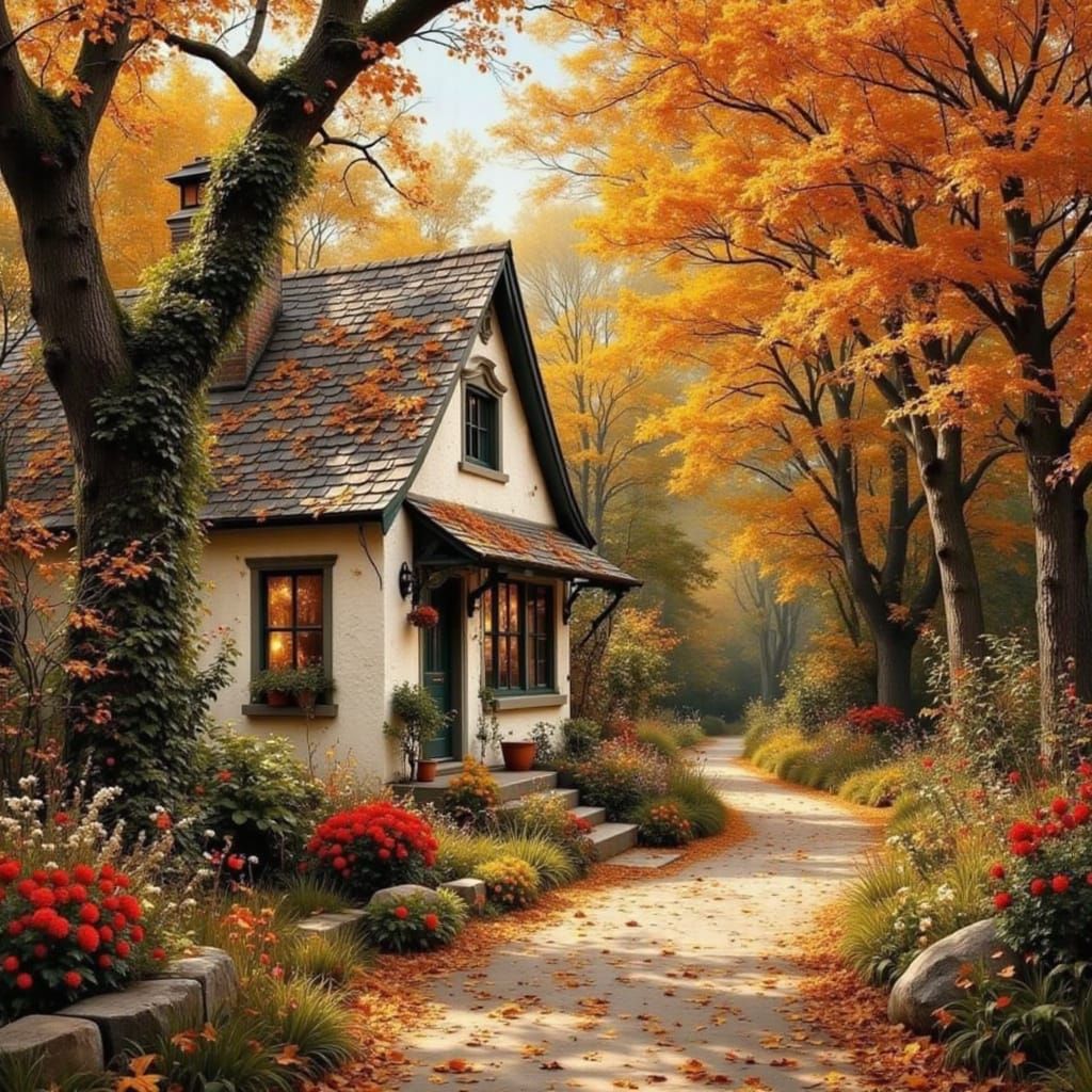 Autumn Whispers: Cozy Blooms and Cinnamon Scents