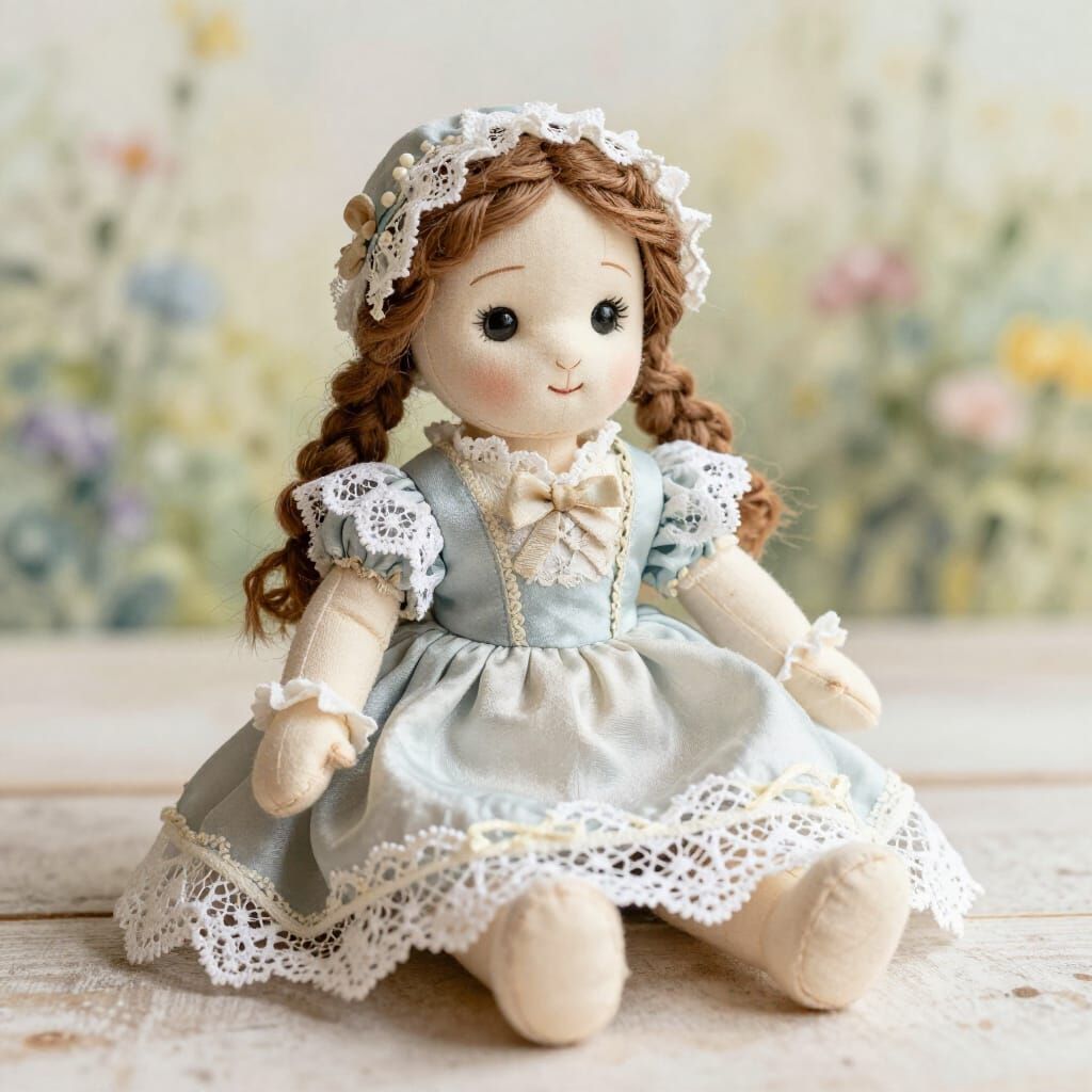 Tricot Doll in Vintage Lace Dress