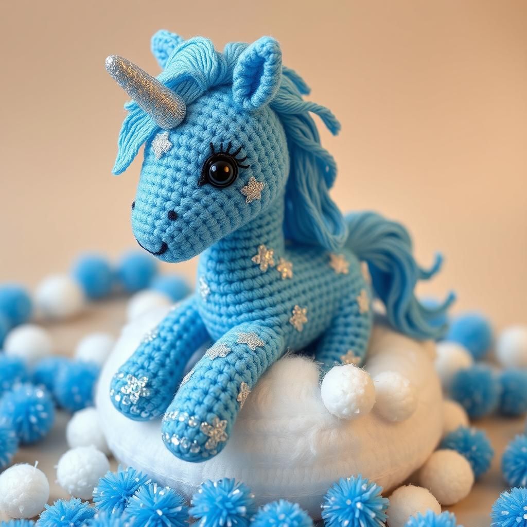 Blue Diamond Centaur amigurumi