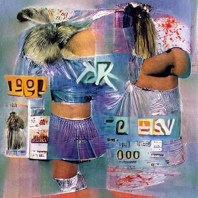 90s Eurodance Album Cover in Rauschenberg Style