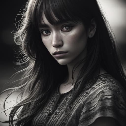 Dancing Music Note Portrait in Photography Style