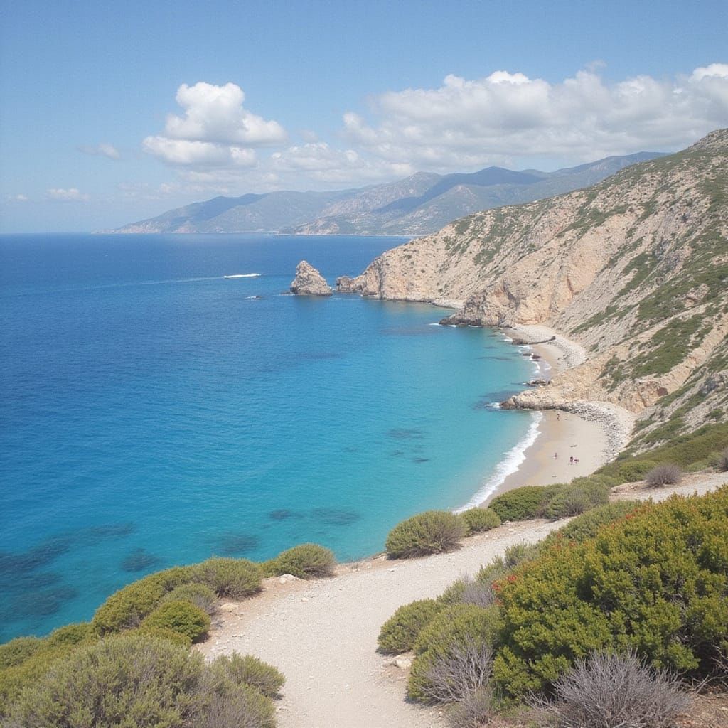 The White Shores of Mÿrié: A Tranquil Vista