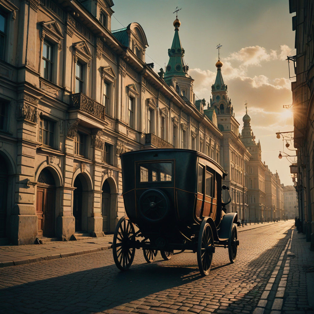 Epic 19th Century Moscow Street Scene