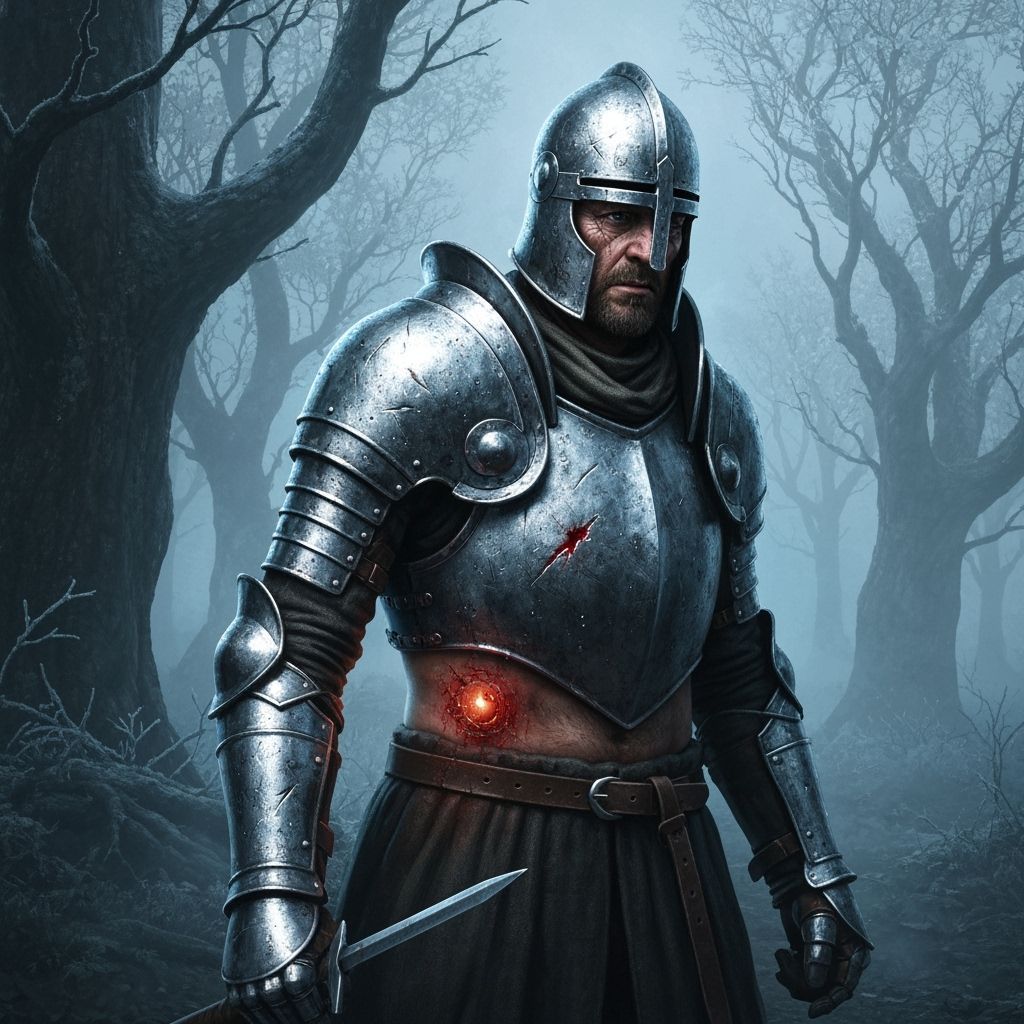 Armored Knight at the Edge of Fangwood Vale
