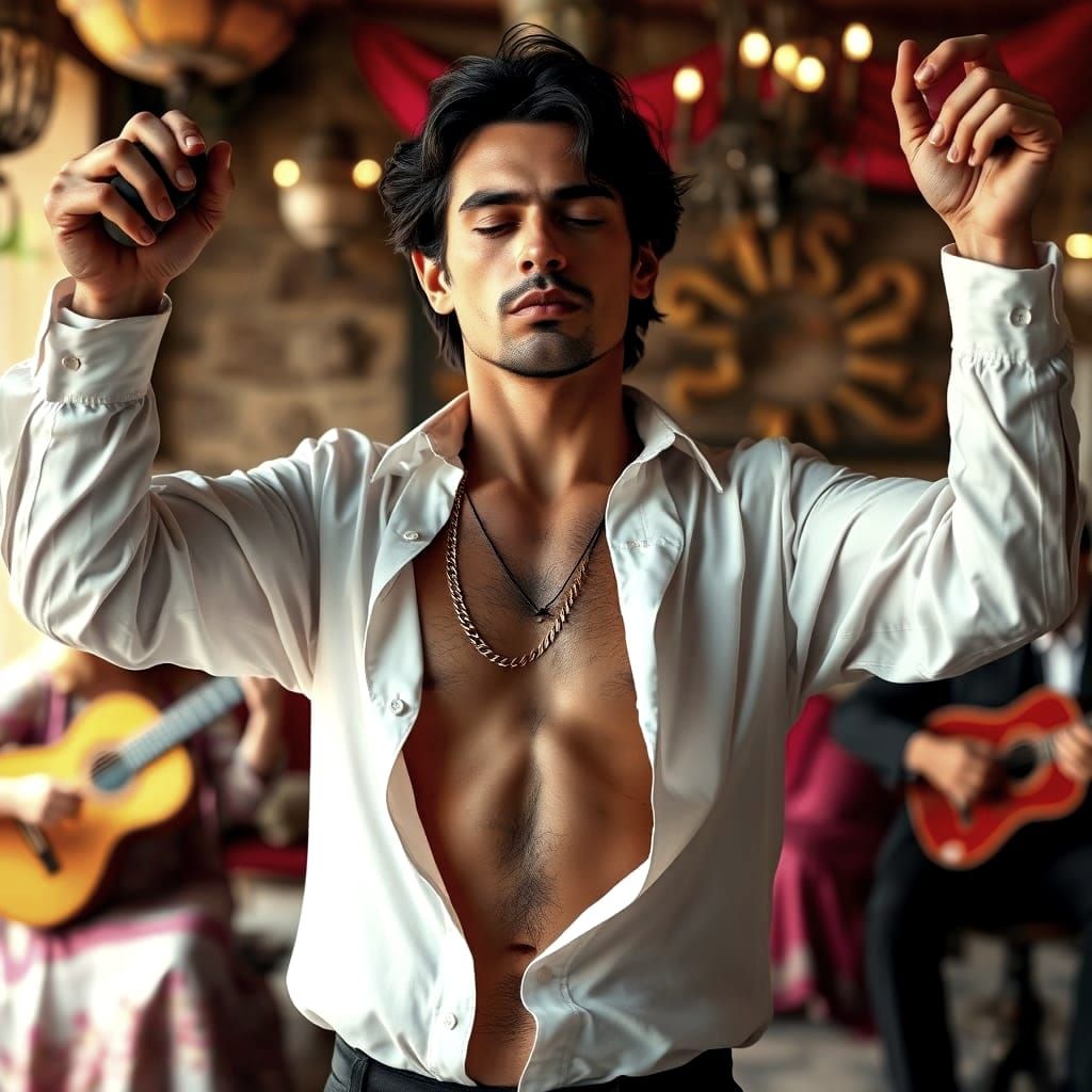 Flamenco Dancer in Spanish Taberna
