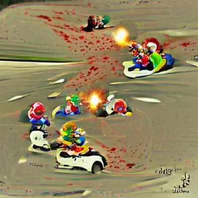 Mario Kart Race Scene