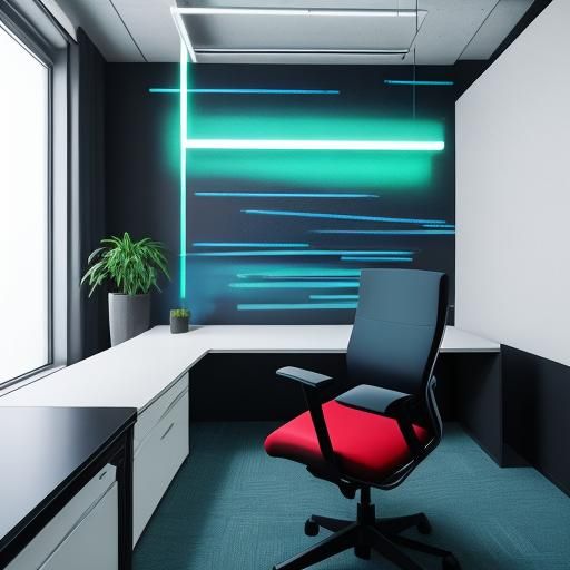 Modern Office Meeting in Cubist Digital Illustration