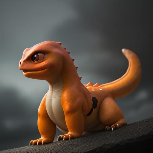 Hyperrealistic Charmander in High Definition