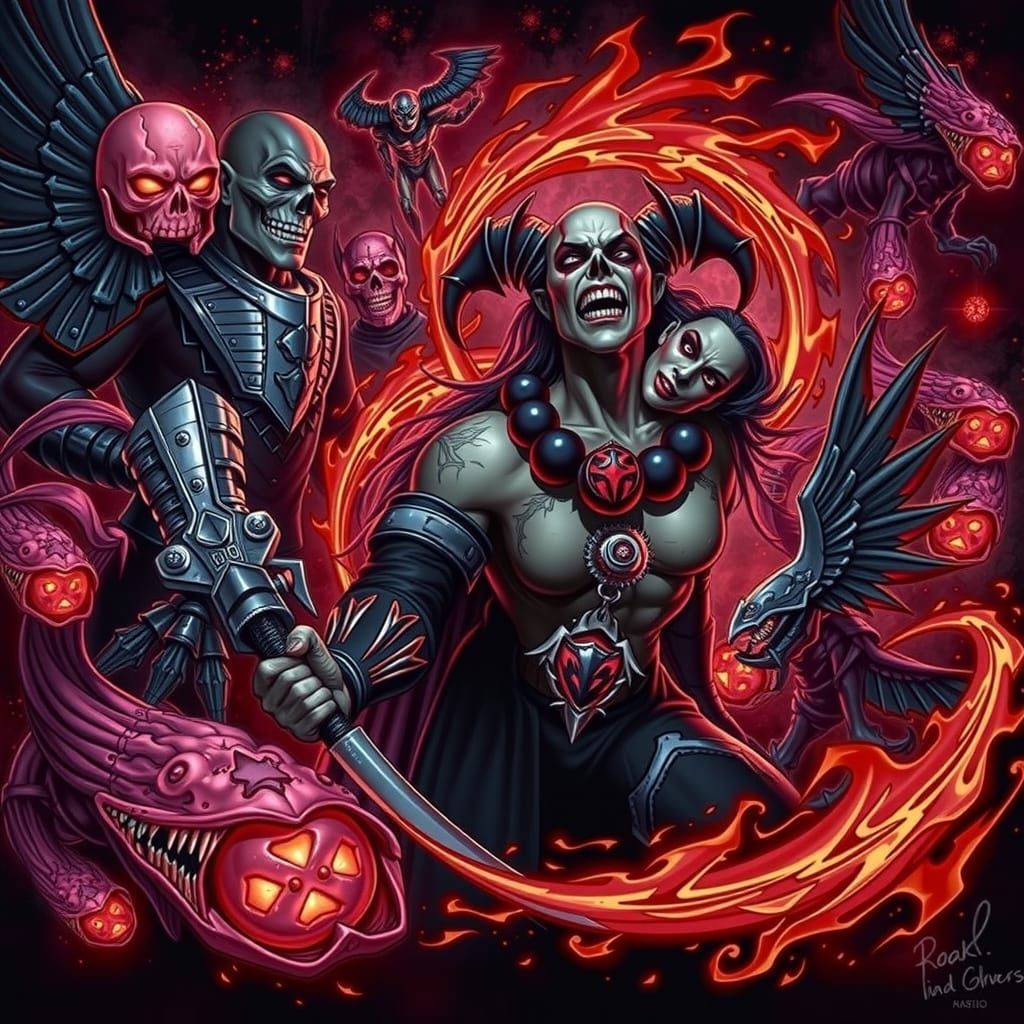 A Moody Portrait of Sin in the Shadows