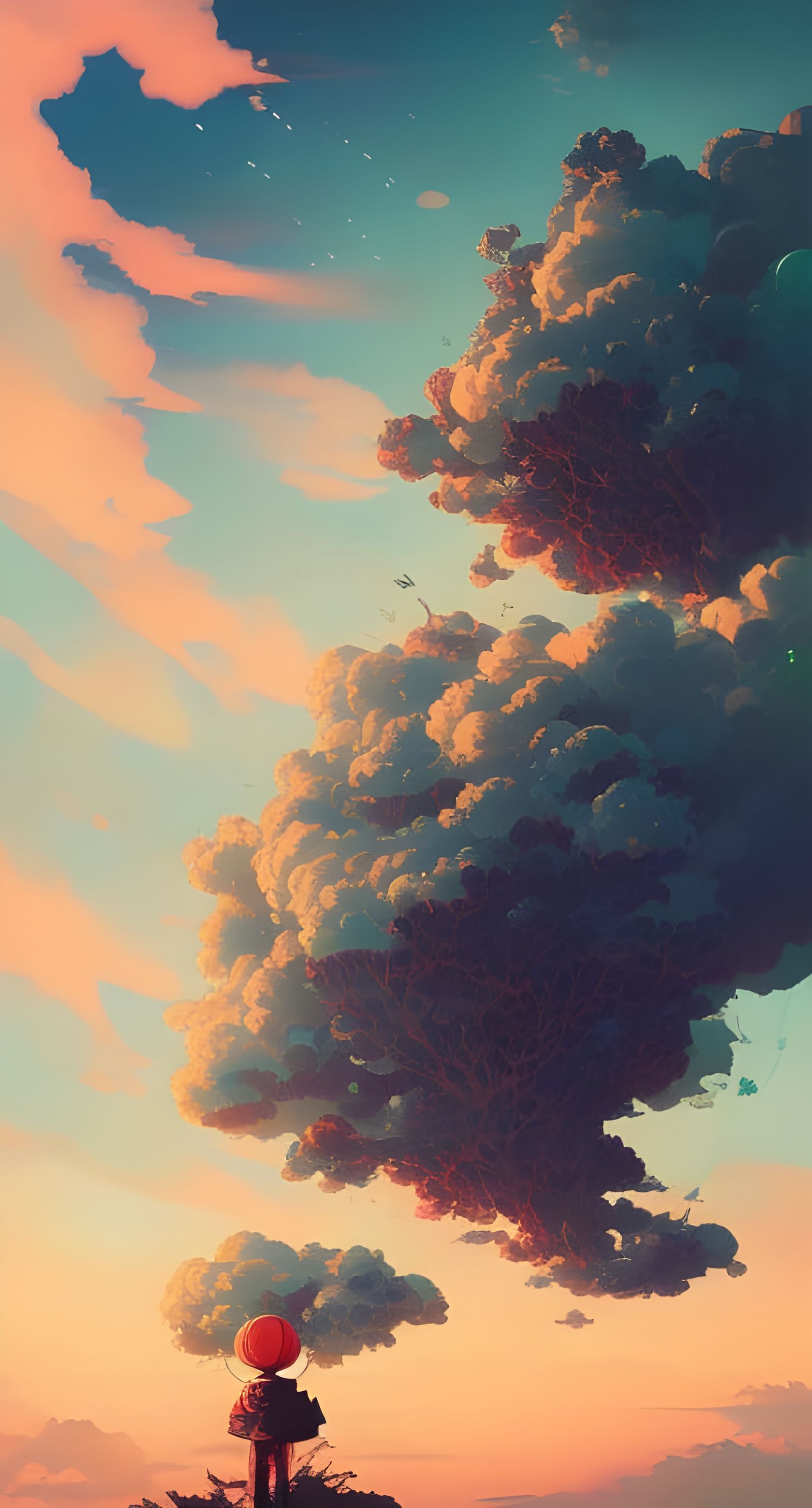Japanese Cloudscape Photoillustration in 8K Resolution
