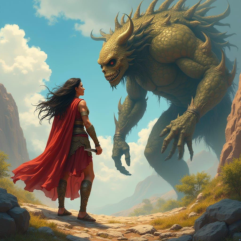 Ulyssa Confronts Polyphema: A Fantasy Epic