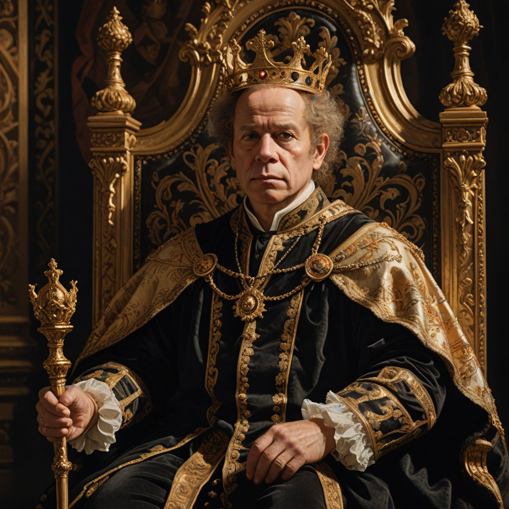 Regal Portrait in Baroque Style