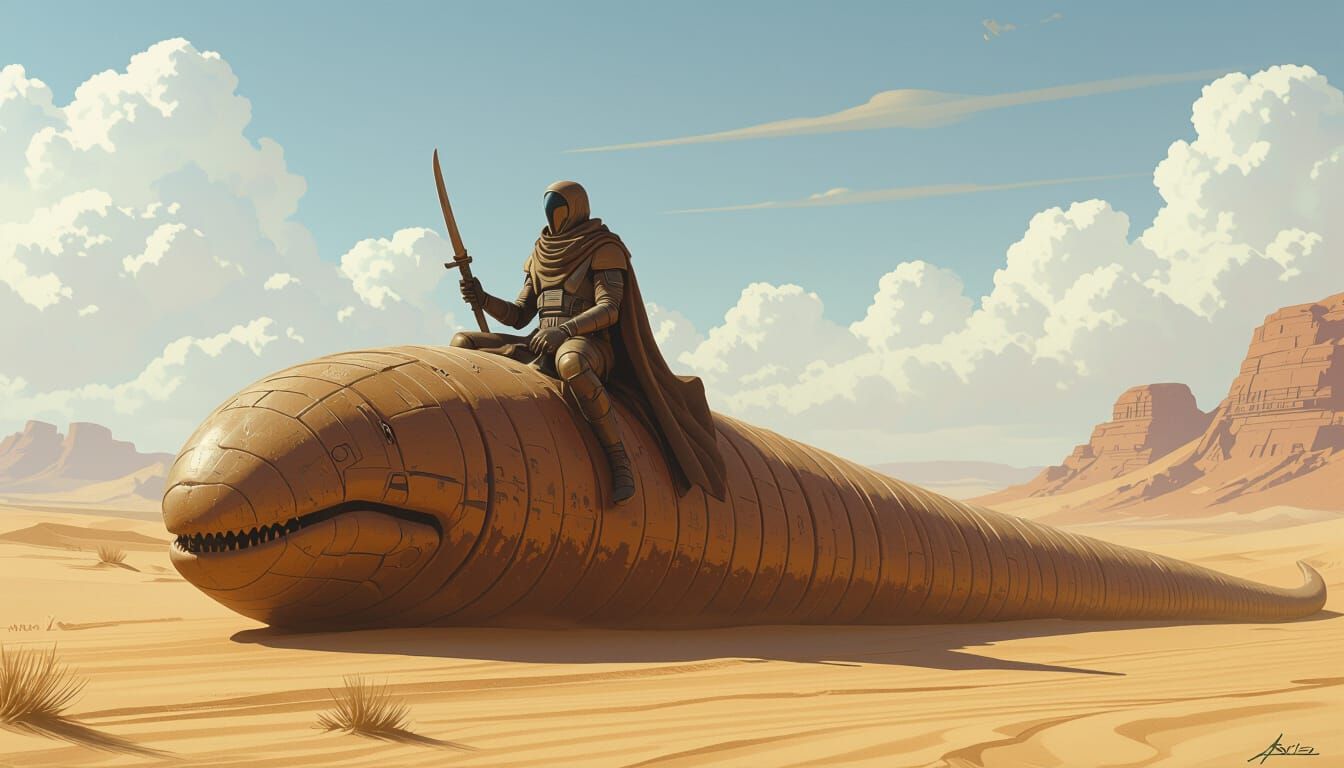 Muad'Dib & His Temu Sand Worm