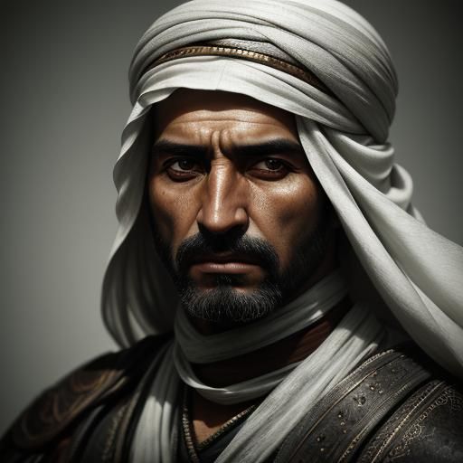 Middle Eastern Dervish Warrior Portrait