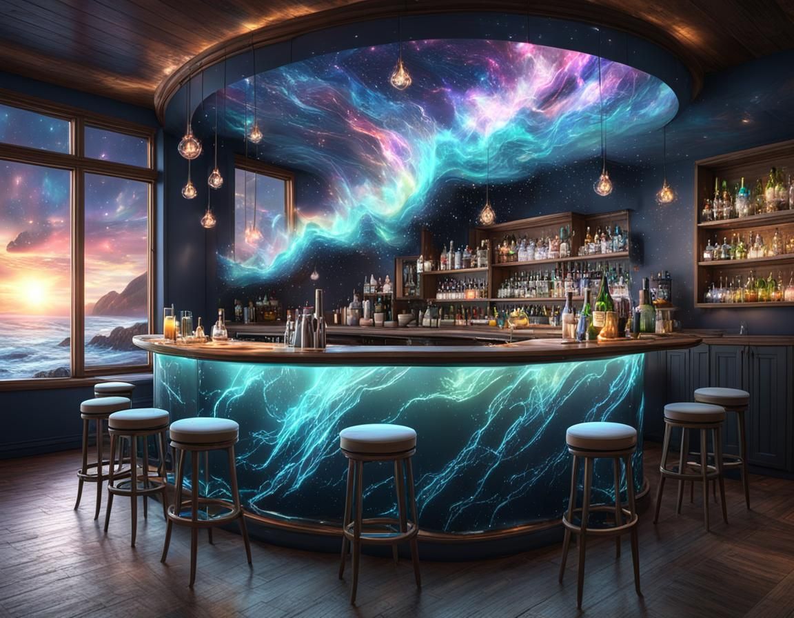 Aurora Borealis Lightning Bar in Candy Art Style