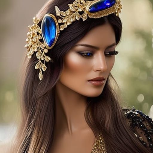 Extravagant Crown in Gold and Precious Stones