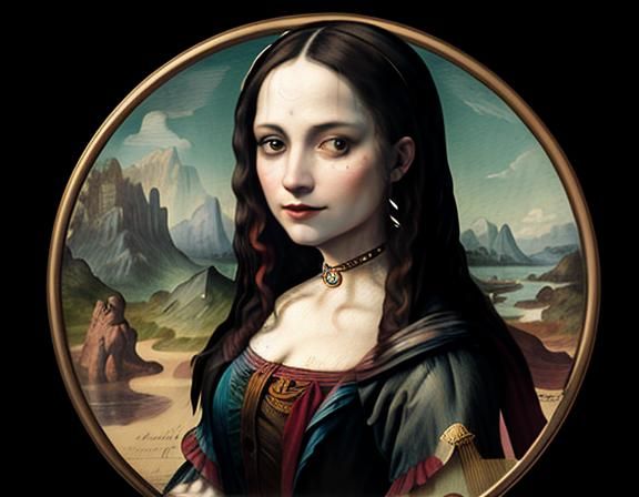 Harley Quinn as Mona Lisa, Beatrix Potter Style