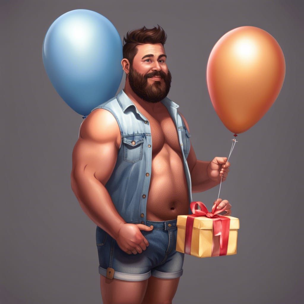 Gay Bear Man Celebrates Birthday in New York
