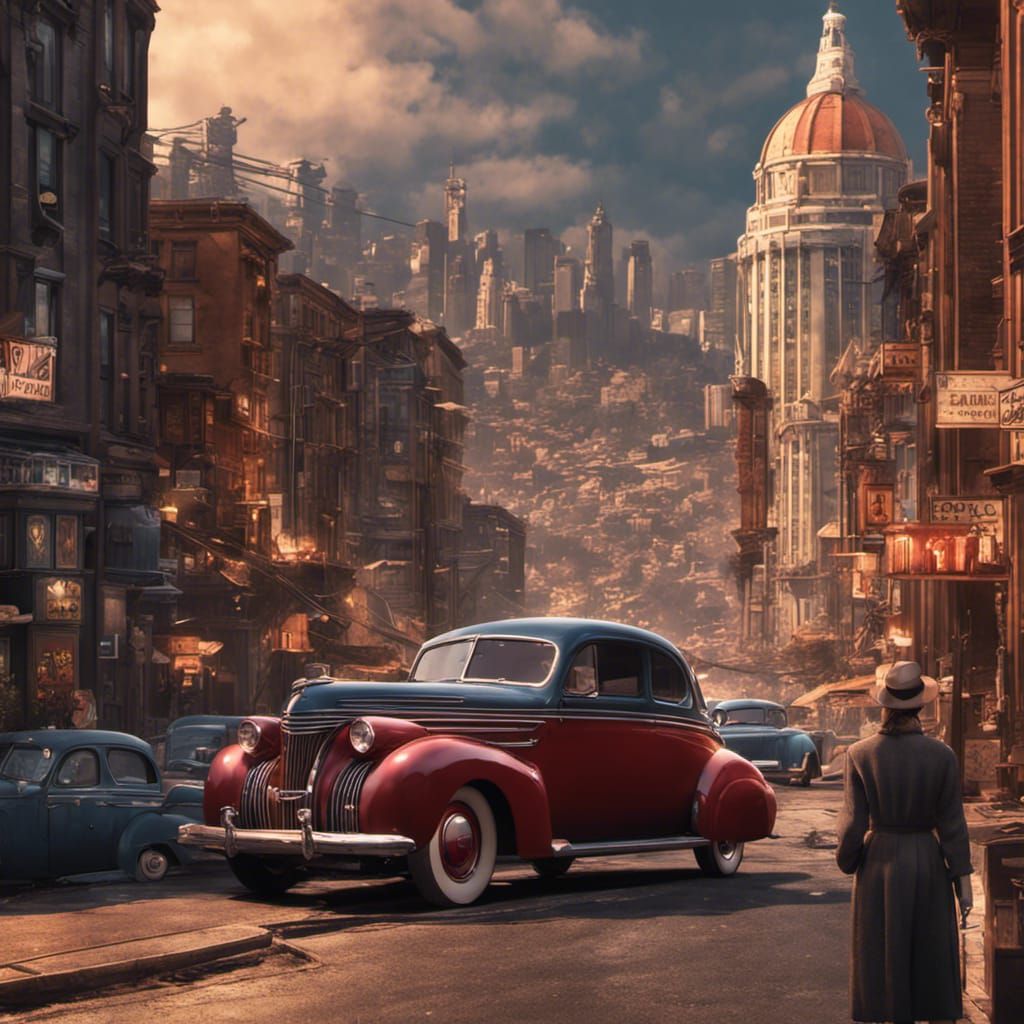 Femme Fatale in 1940s San Francisco