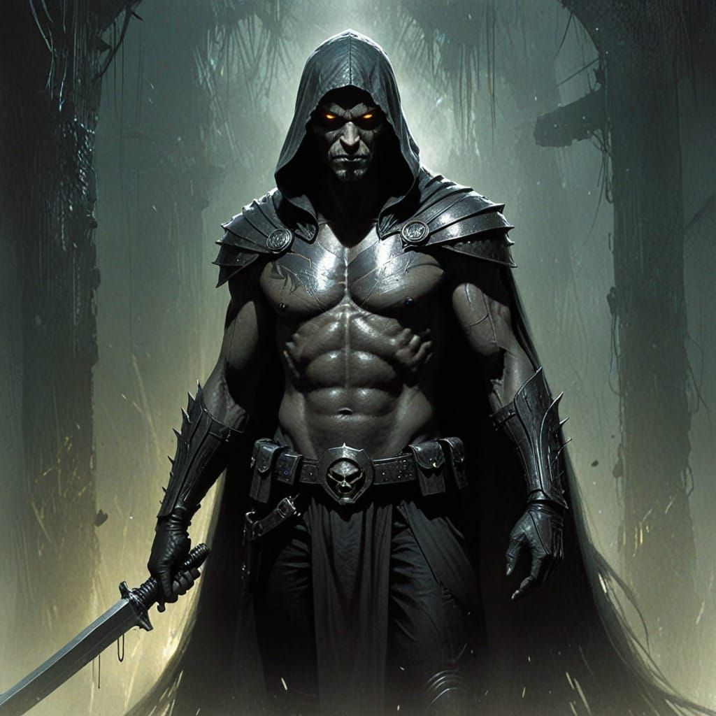 Cyberpunk Cityscape in Dark Neon Hues