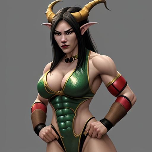 Anthro Female Dragon Wrestler