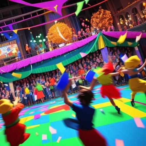 Colorful Market Fiesta in Fauvist Style