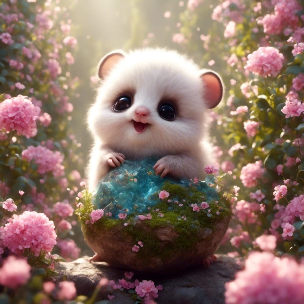 Cute Baby Animal in Hyperrealistic Style