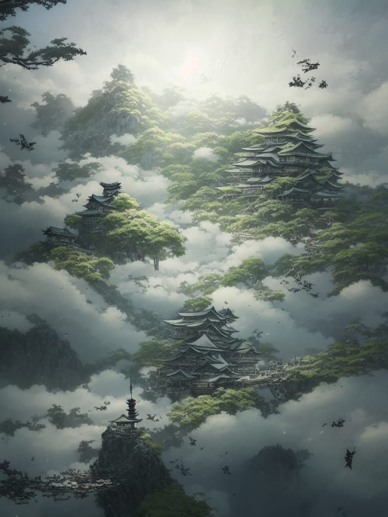 Epic Ink Landscape Digital Illustration