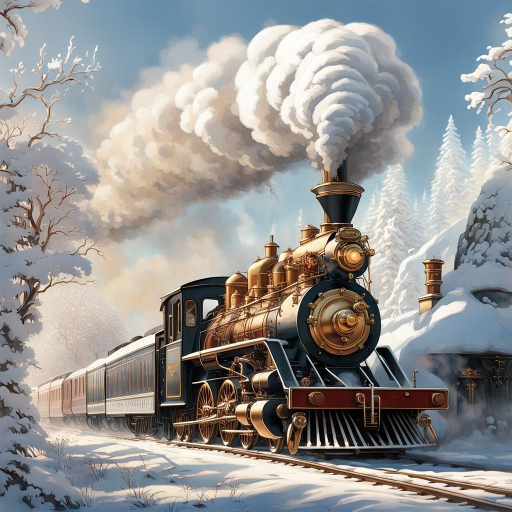 scene where the charm of a snow-draped landscape dotted with...