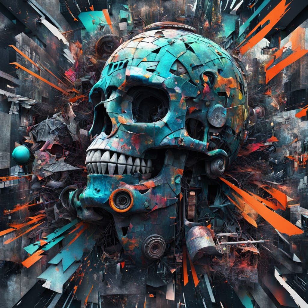 Graffiti Cityscape in Ultrafine Detail