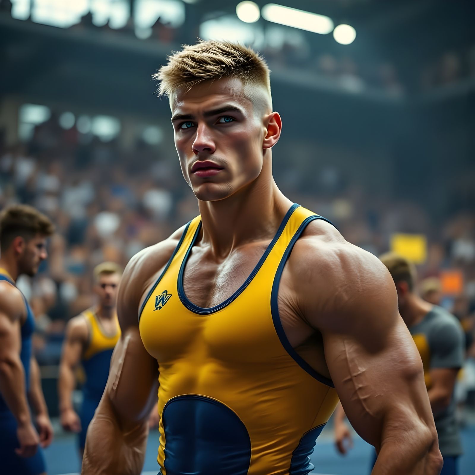 Confident Wrestler in Epic 8K Style