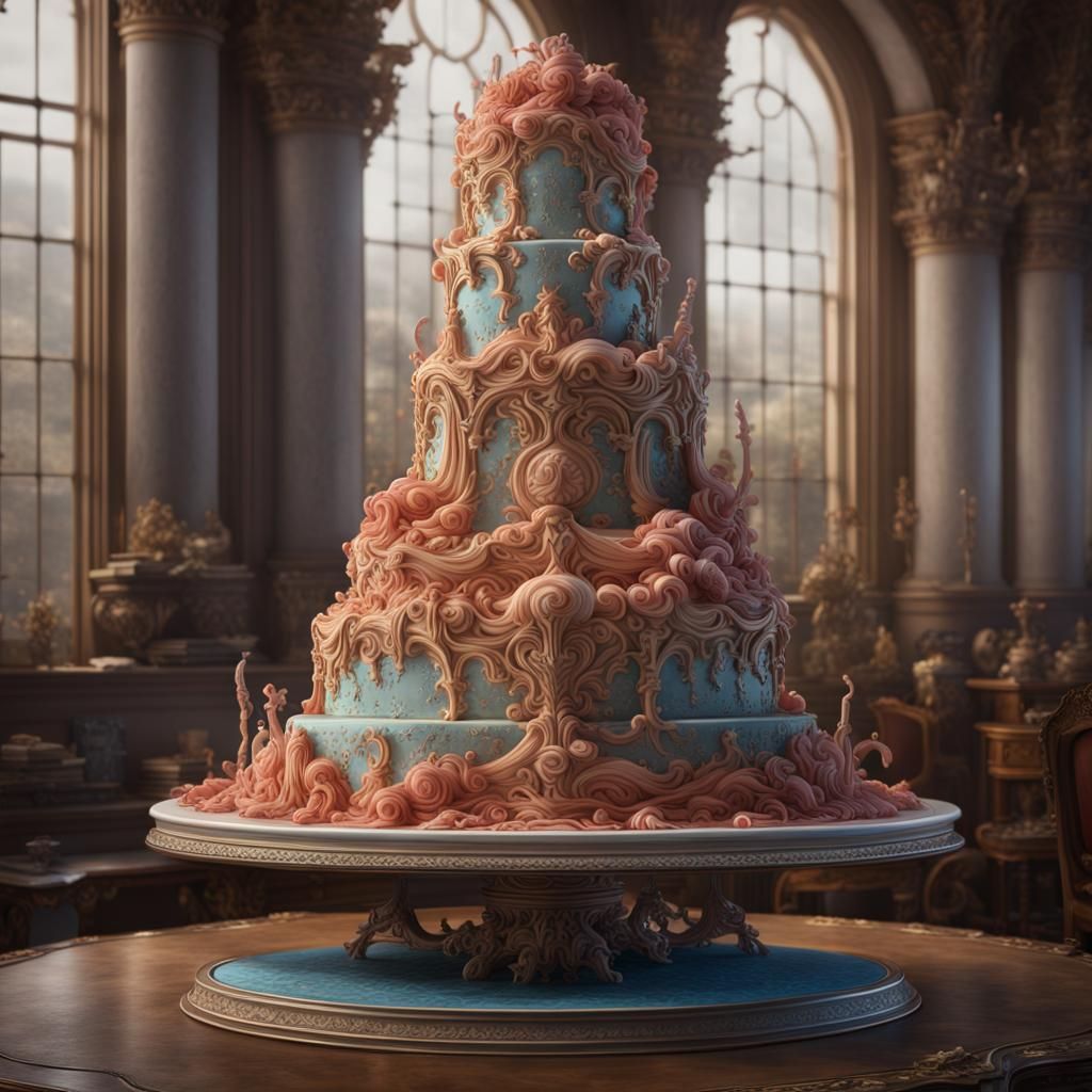 Cake sculpture of a pièce montée