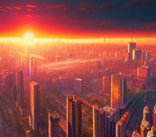 Toronto Sunrise in 2050: A Digital Masterpiece