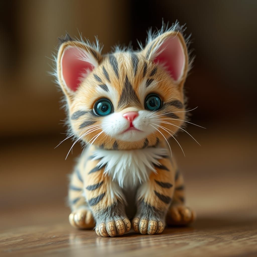 Cute Kitten Toy Generated by AI